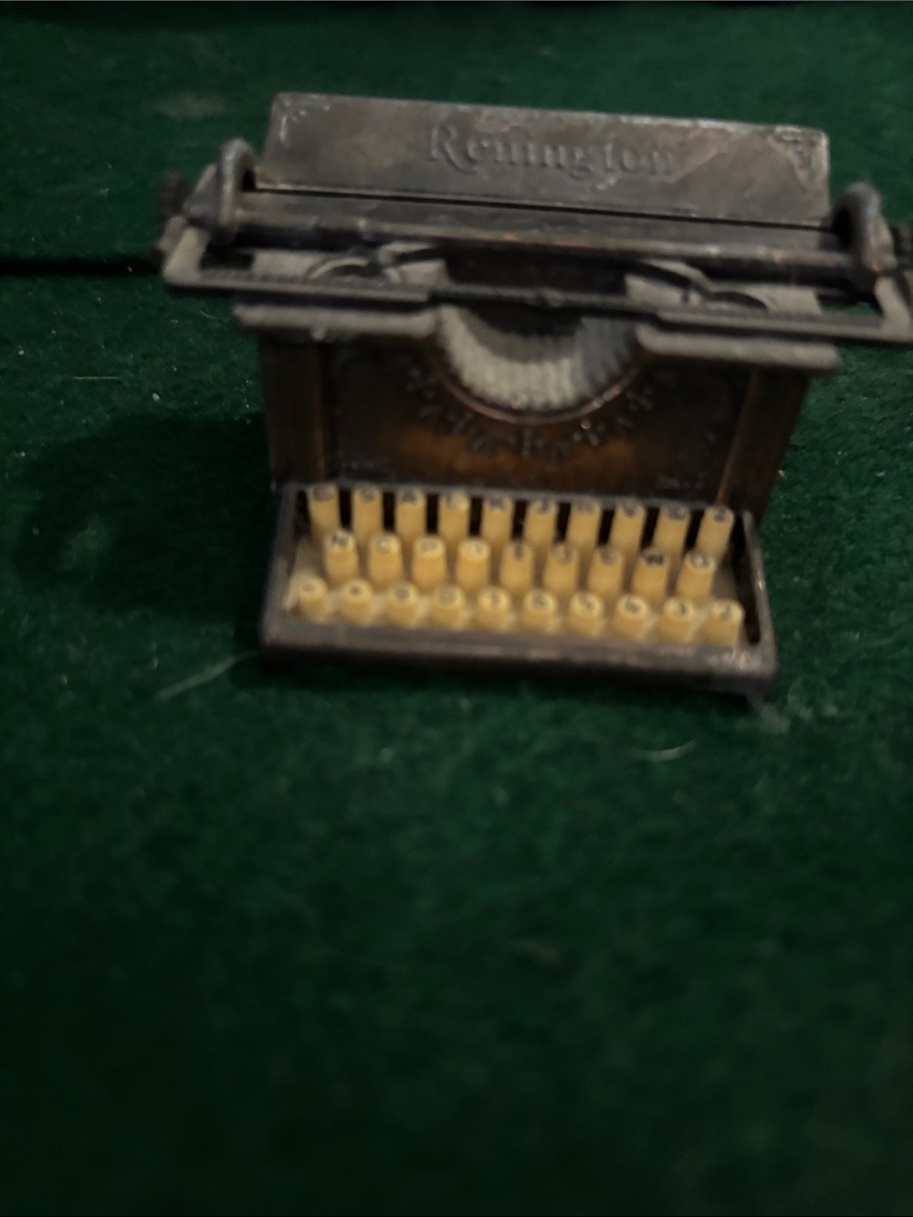 Remington Miniature Typewriter Replica - Brown & Cream